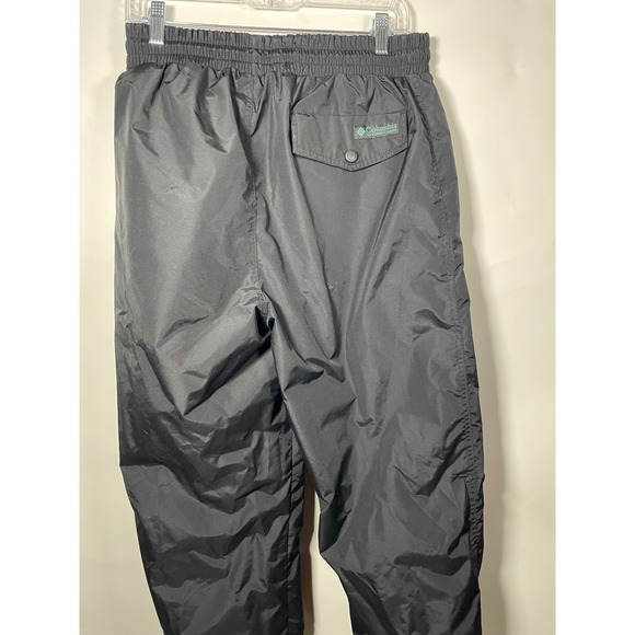 Columbia Sportswear Mens L Black Nylon Windbreaker Pants Elastic Waist - Picture 1 of 7